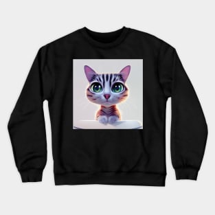 Cute Tabby Kitten Crewneck Sweatshirt